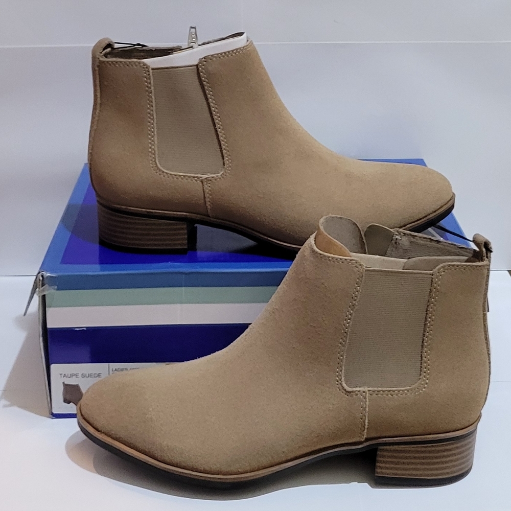 Women's Ankle Boots Side‎ Zip Block Heel Chelsea